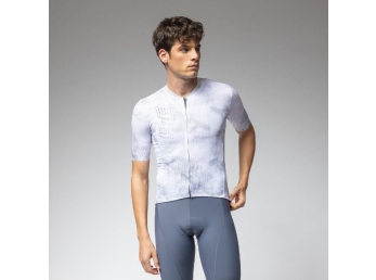 Letní cyklistický dres ALÉ pánský PR-E FOLLOW ME  2.0 white
